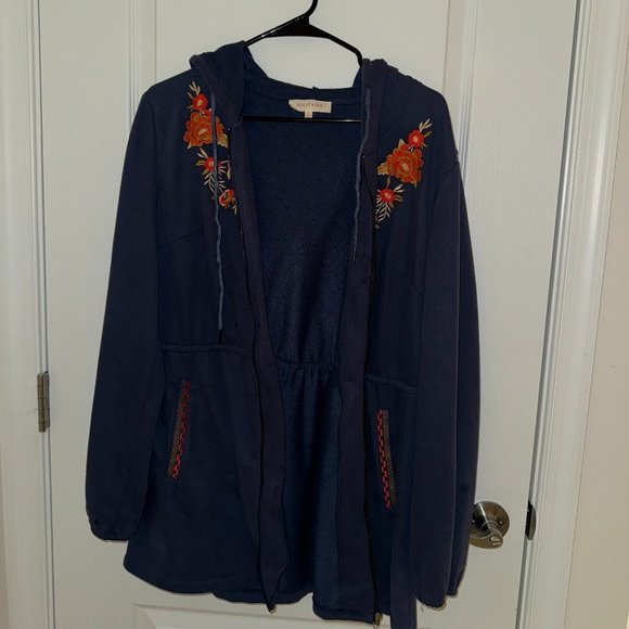 Floral Embroidered Zip Up Jacket - Picture 3 of 8